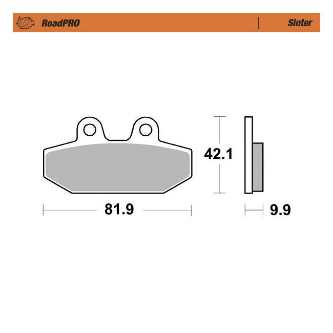 Moto-Master RoadPro rear brake pads Sintered