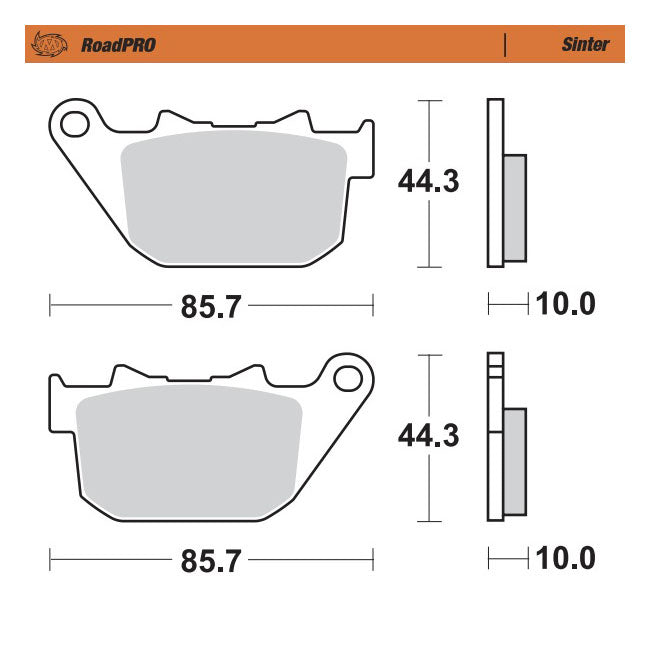Moto-Master RoadPro rear brake pads Sintered