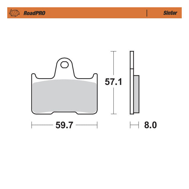 Moto-Master RoadPro rear brake pads Sintered