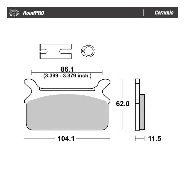 Moto-Master, RoadPro rear brake pads Ceramic