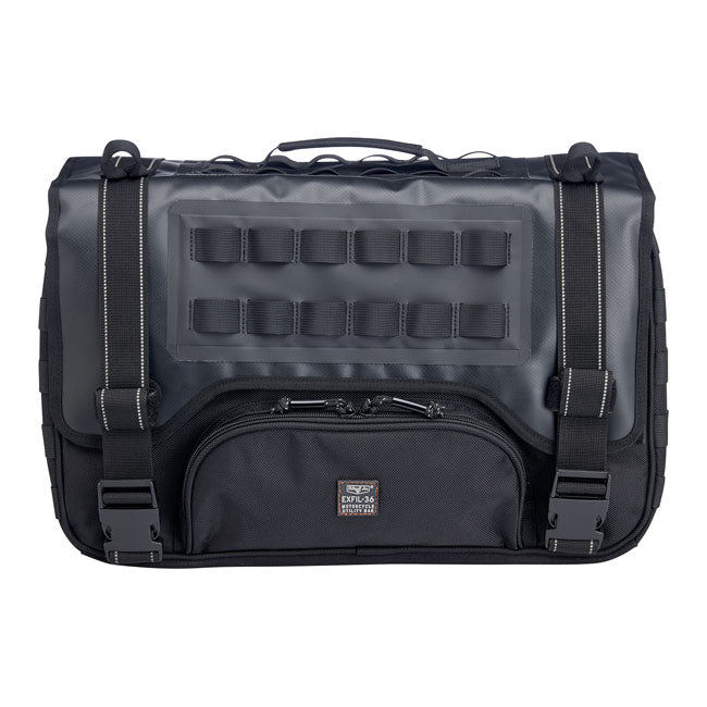Biltwell, Exfil-36 throw-over saddlebags. Black