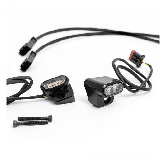 Killer Custom, front LED turn signals. DRL running lights