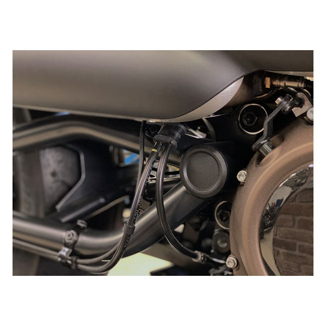 Killer Custom, Sportster S swingarm axle cover set. Black