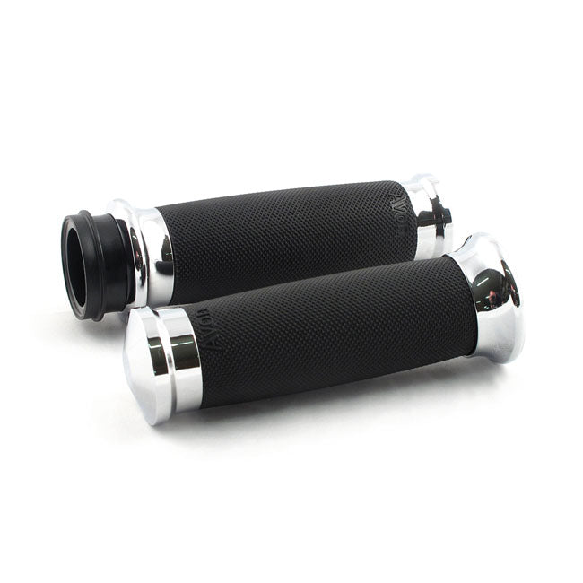 Avon, Heated Custom Contour Grips, Chrome , e- Throttle