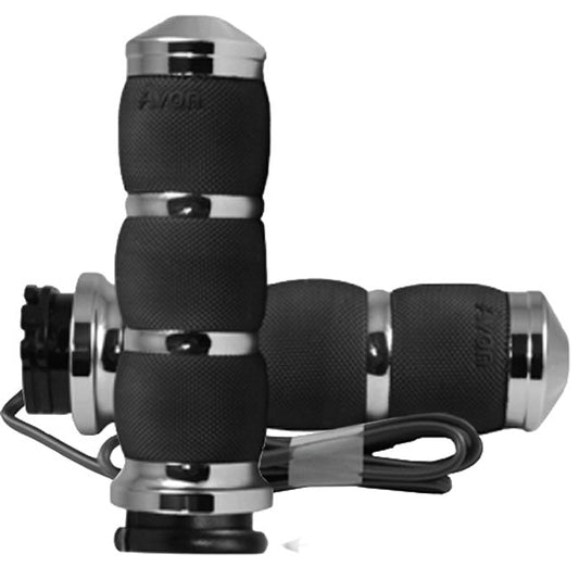 Avon, Heated Air Cushion Grips, Chrome , e- Throttle