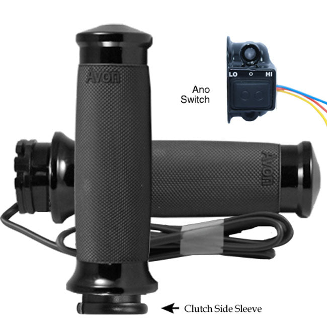 Avon, Heated Custom Contour Grips, Black Anodized