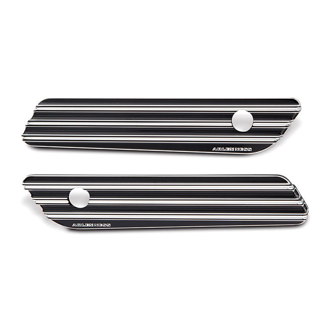 Arlen Ness, saddlebag latch cover set. 10-Gauge, black CC