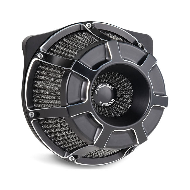 Arlen Ness, inverted air cleaner kit ''Beveled'' Black CC