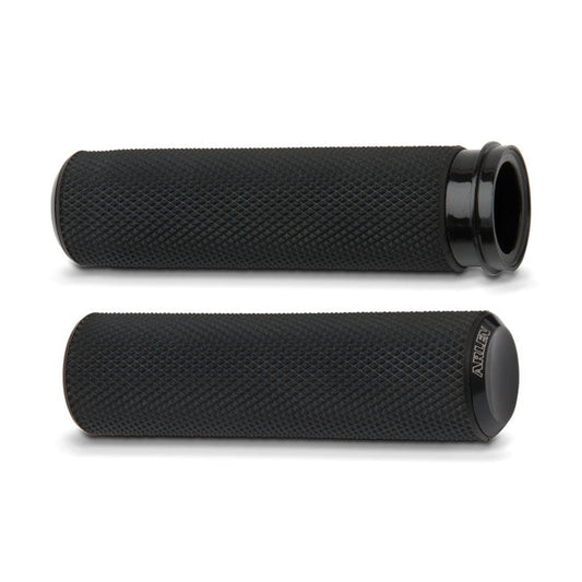 Arlen Ness, knurled Fusion grips. Black