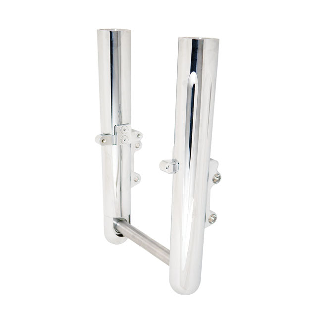 Arlen Ness, 49mm hot legs dual disc deep cut, chrome