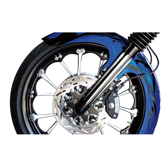 Arlen Ness, 49mm hot legs dual disc deep cut, black