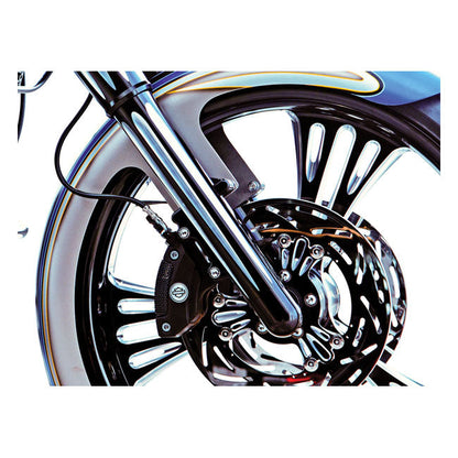 Arlen Ness, 49mm hot legs dual disc deep cut, black