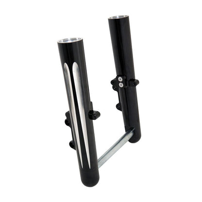 Arlen Ness, 49mm hot legs dual disc deep cut, black