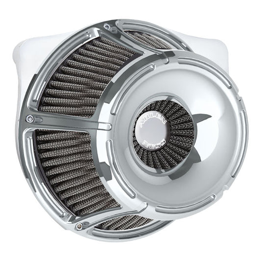 Arlen Ness, inverted air cleaner kit ''Slot Track''. Chrome