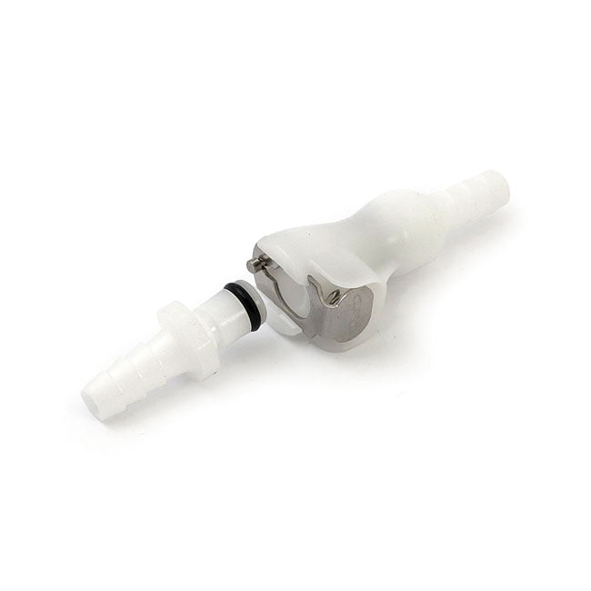 Motion Pro, fuel hose connector. 5/16" I.D. Single shut off