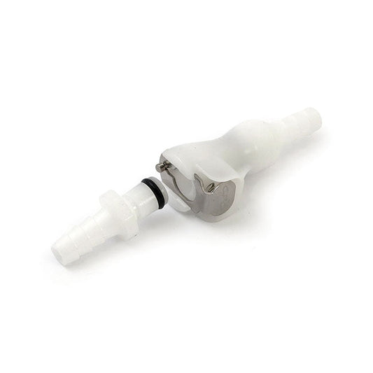 Motion Pro, fuel hose connector. 5/16" I.D. Single shut off