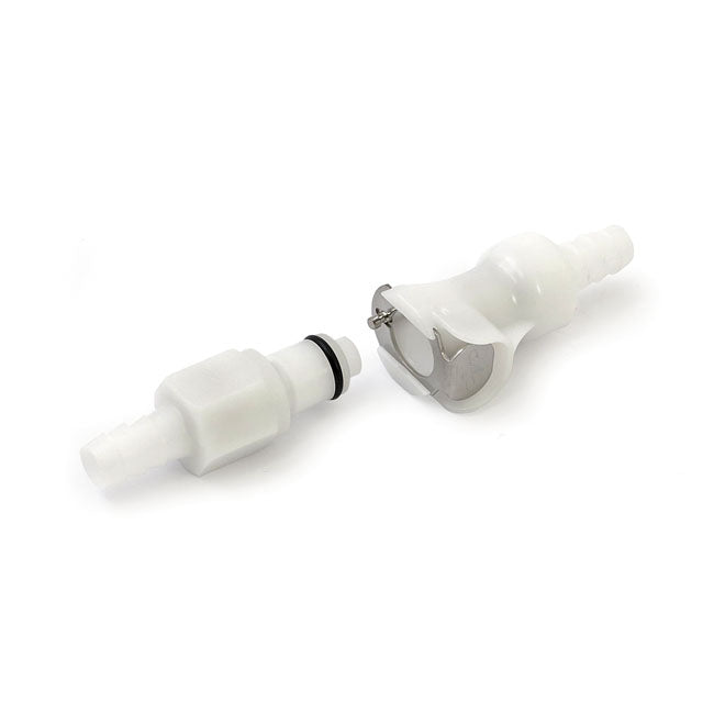 Motion Pro, fuel hose connector. 5/16" I.D. Dual shut off