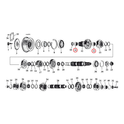 JIMS needle bearing, mainshaft 5th gear