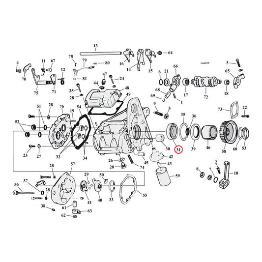 JIMS, bearing mainshaft. Left