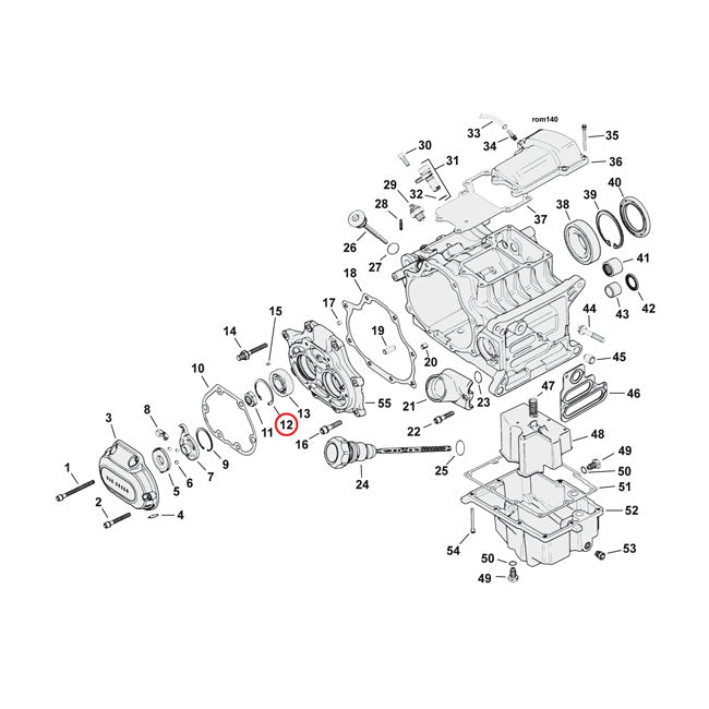 JIMS, retaining ring, main/countershaft bearing