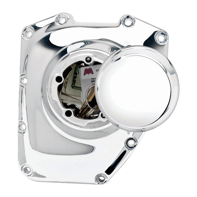JIMS, Twin Cam Bike Pocket. Chrome, "Smooth"