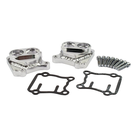 JIMS, Twin Cam handcrafted tappet cover set. Raw finish.