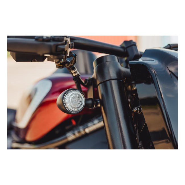 Cult-Werk, Nightster turn signal bracket set. Front. Black