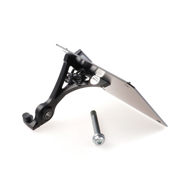 Cult-Werk, side mount license plate bracket, black. Germany