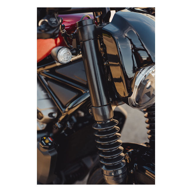 Cult-Werk, upper fork tube covers. Long. Black