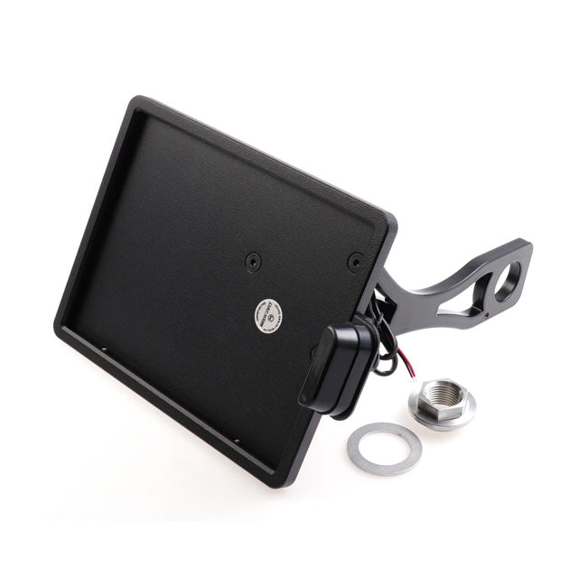 Cult-Werk, side mount license plate bracket Black Austria