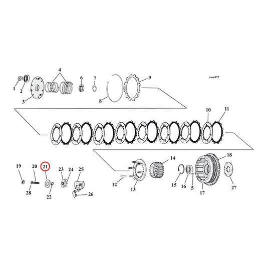 Washer, outer clutch ramp