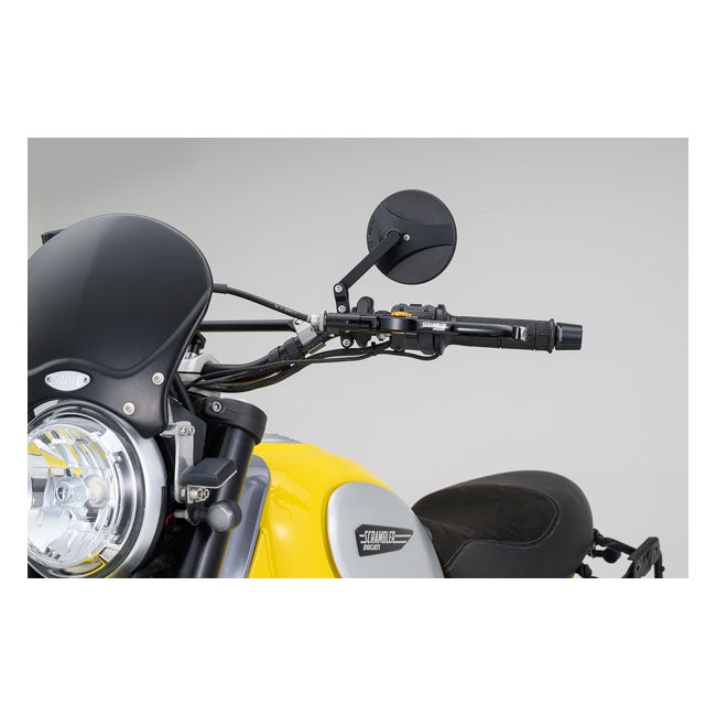Daytona, clamp-on ABS mirror. 22mm