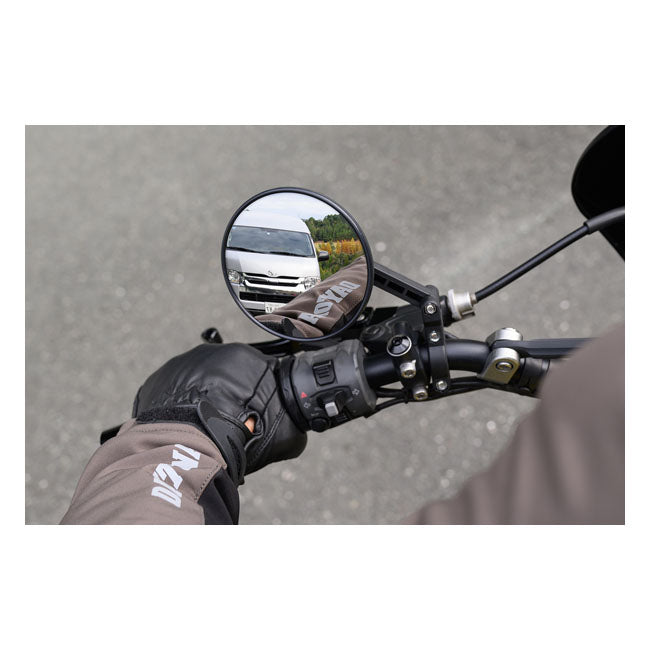 Daytona, clamp-on ABS mirror. 22mm