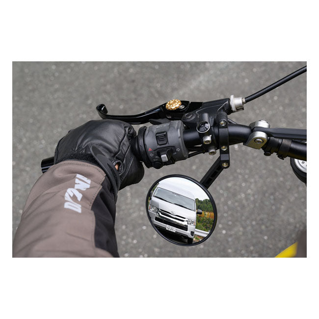 Daytona, clamp-on ABS mirror. 22mm