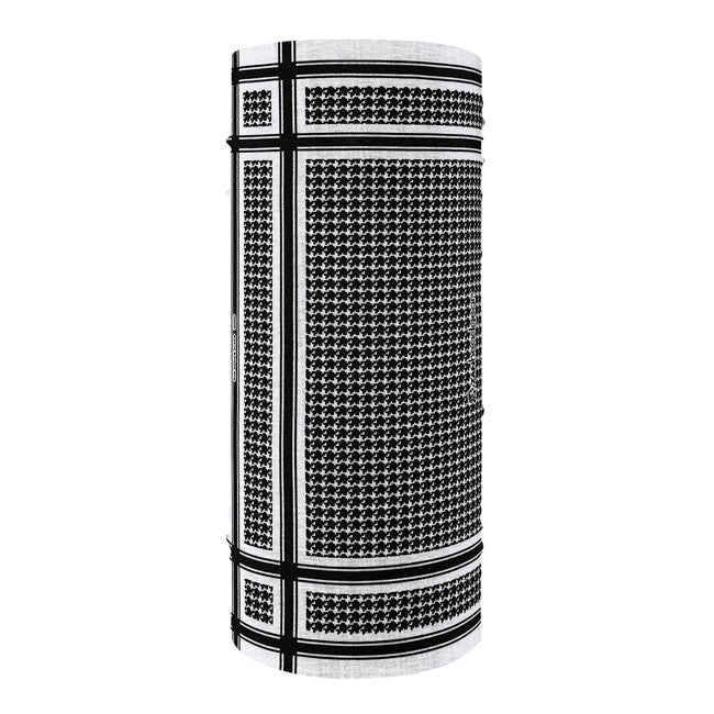 ZANheadgear Motley Tube polyester houndstooth black & white