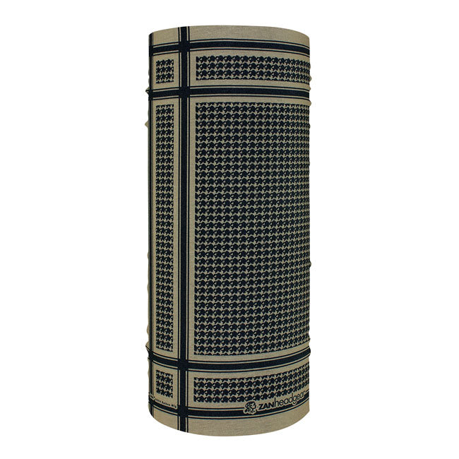 ZANheadgear Motley Tube polyester houndstooth coyote tan