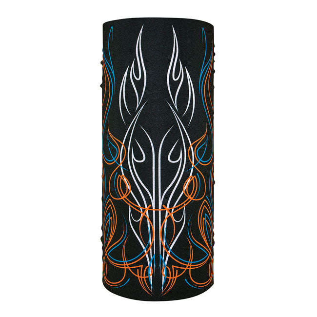 ZANheadgear Motley Tube polyester pinstripe flame
