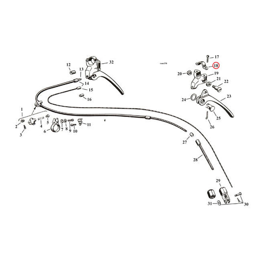 Clamp, brake lever bracket
