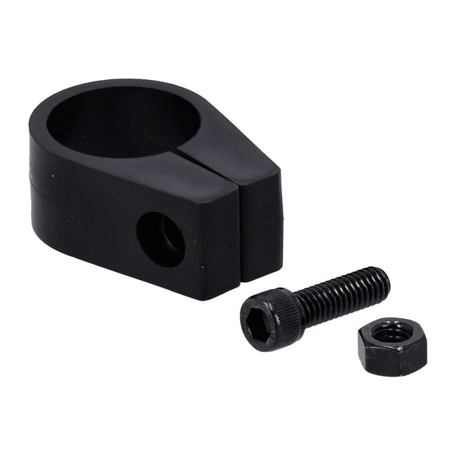 Jagg, universal oil cooler clamp. 1-3/8", black