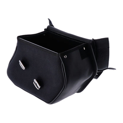 Longride, Heritage waxed cotton saddlebags. Black