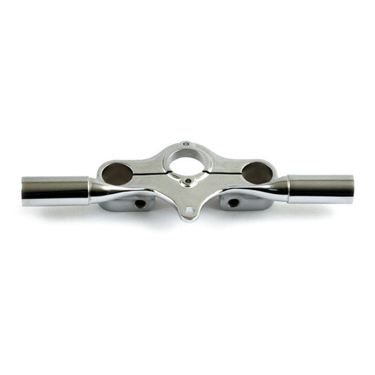 Handlebar center part for Dog Bone risers. Negative offset