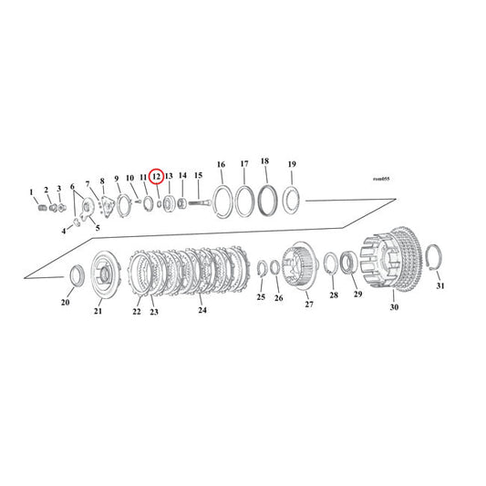 Retaining ring, clutch adjusting screw
