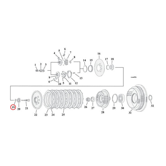 Retaining ring, clutch adjusting screw