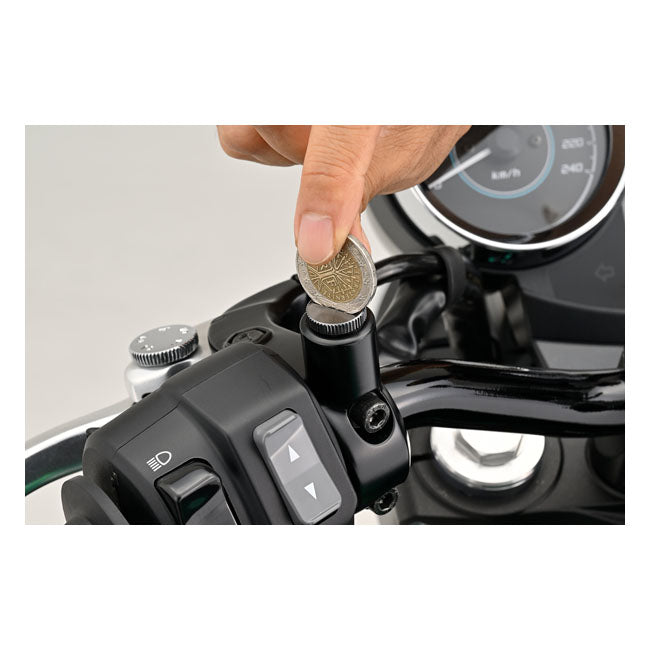 Daytona, mirror hole plug. Gun-metal. RHT