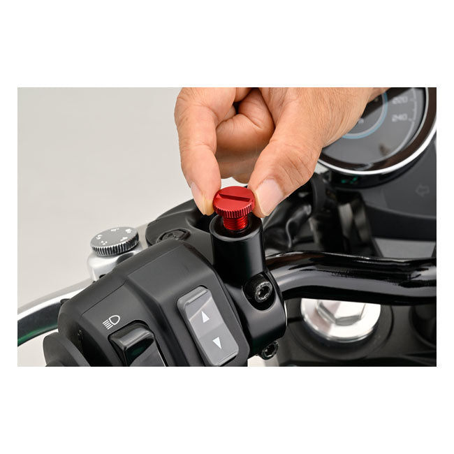Daytona, mirror hole plug. Red. RHT
