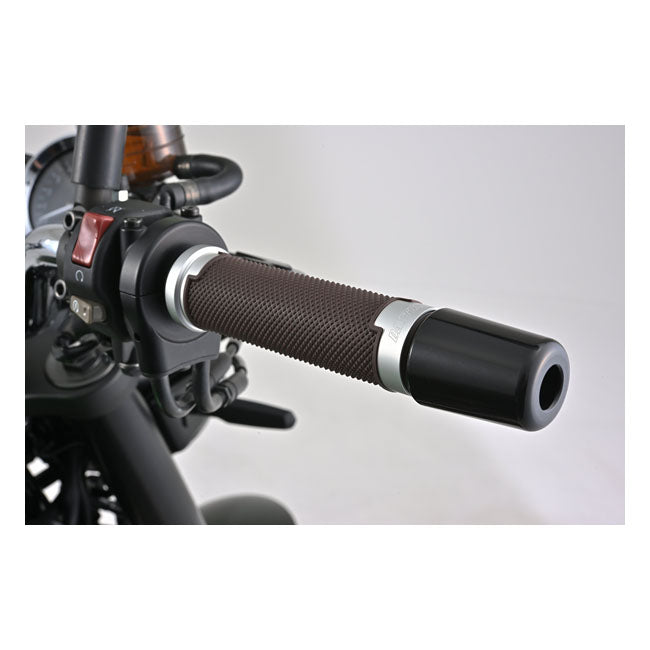 Daytona, Base grip set. Brown / Silver
