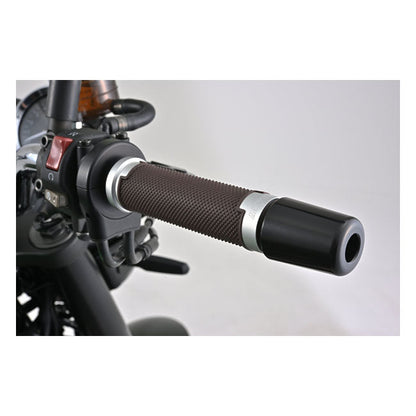 Daytona, Base grip set. Brown / Silver