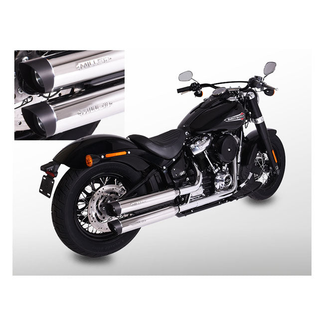 *2 WEEKS EXTRA TRANSIT TIME* Miller, Independence slip-on mufflers. Euro 4. Polished