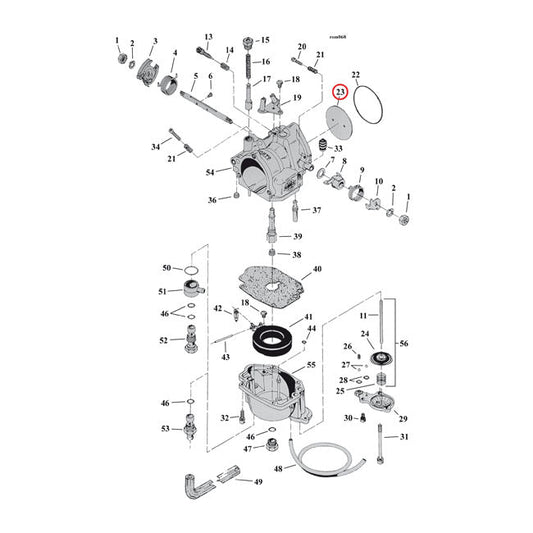 S&S, throttle plate, B/E carbs