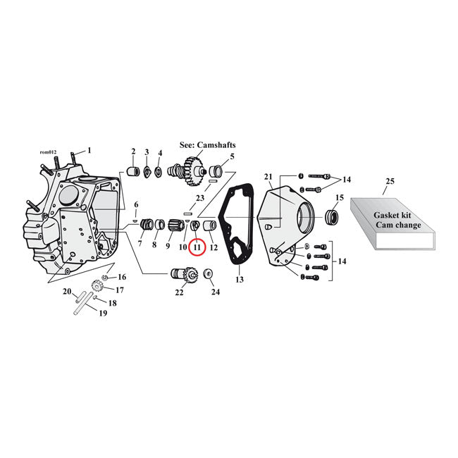 JIMS, nut Pinion shaft gear